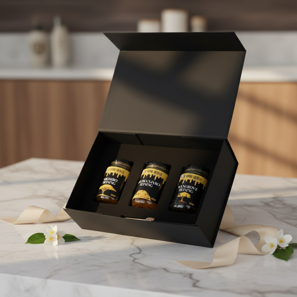 De Honing Wereld open gift box - elegant unboxing